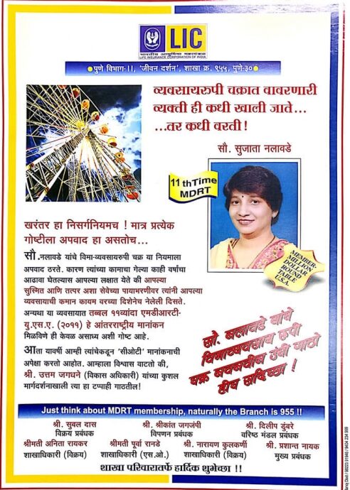LIC MDRT 11th Time – Sujata Nalawade